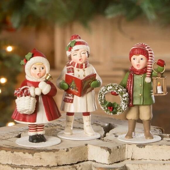 Bethany Lowe Christmas Caroling Leah With Book TD2150 NEW - Picture 3 of 3